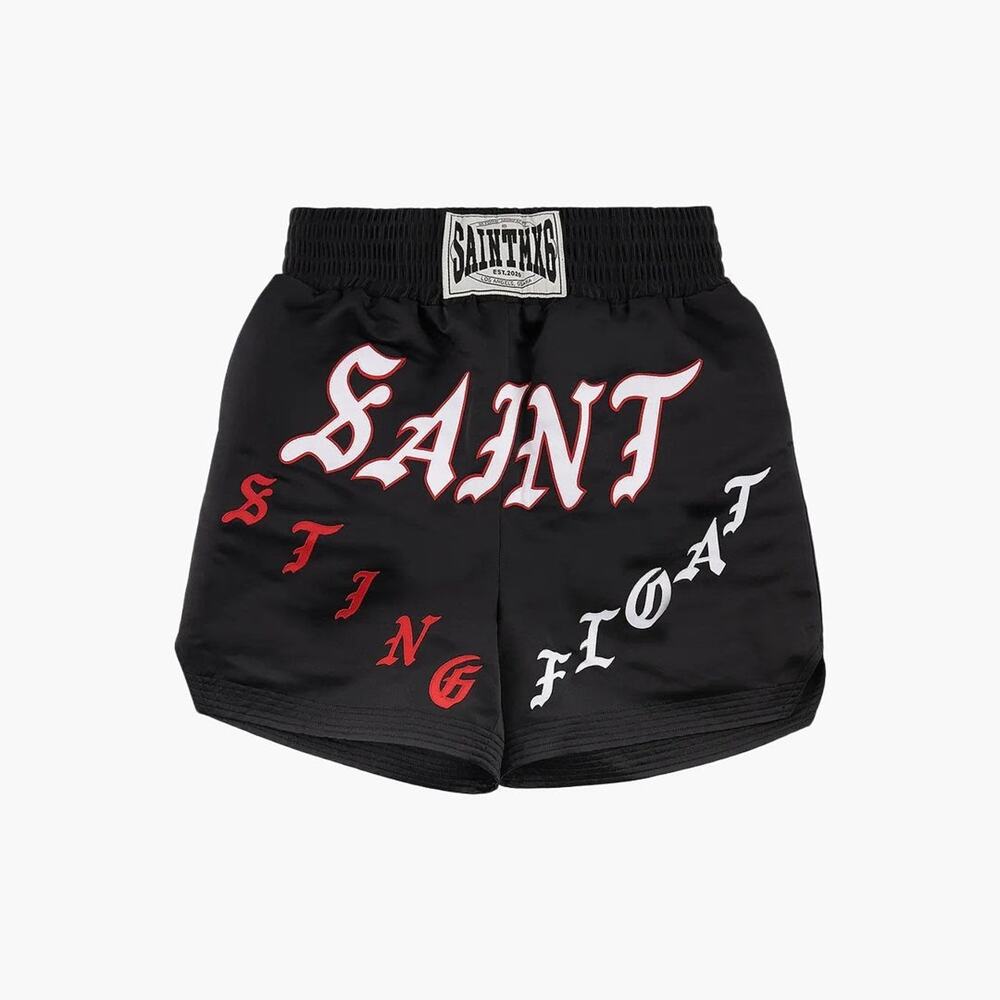 Saint Mxxxxxx Boxing Shorts Black S/S 23 size Large